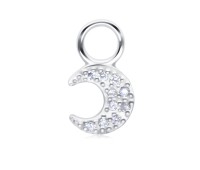 Crescent Moon Silver Charms CH-356